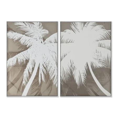 Quadro Home ESPRIT Bianco Beige Palme Mediterraneo 83 x 4 x 123 cm (2 Unità) di Home ESPRIT, Stampe e quadri su tela - Rif: S...