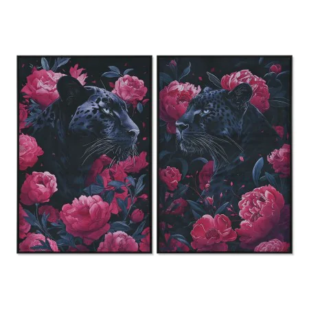 Painting Home ESPRIT Black Pink 83 x 4 x 123 cm (2 Units) by Home ESPRIT, Prints on Canvas - Ref: S3058737, Price: 133,17 €, ...