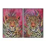 Pintura Home ESPRIT Leopardo Tropical 83 x 3,8 x 123 cm (2 Unidades) de Home ESPRIT, Impressões sobre tela - Ref: S3058738, P...