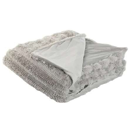 Manta Home ESPRIT Gris claro 220 x 240 x 1 cm de Home ESPRIT, Mantas y colchas - Ref: S3058774, Precio: 72,52 €, Descuento: %