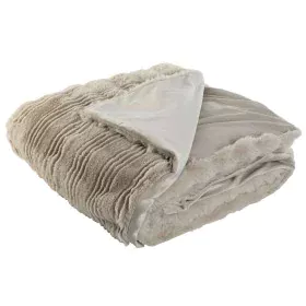 Manta Home ESPRIT Beige 220 x 240 x 1 cm de Home ESPRIT, Mantas y colchas - Ref: S3058775, Precio: 71,50 €, Descuento: %