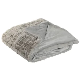 Manta Home ESPRIT Gris claro 220 x 240 x 1 cm de Home ESPRIT, Mantas y colchas - Ref: S3058776, Precio: 64,40 €, Descuento: %