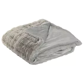 Manta Home ESPRIT Gris claro 220 x 240 x 1 cm de Home ESPRIT, Mantas y colchas - Ref: S3058776, Precio: 72,52 €, Descuento: %