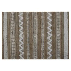 Alfombra Home ESPRIT Blanco Marrón Boho 75 x 175 x 1 cm de Home ESPRIT, Alfombras - Ref: S3058810, Precio: 62,62 €, Descuento: %