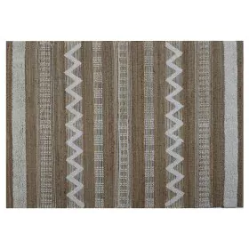 Alfombra Home ESPRIT Blanco Marrón Boho 75 x 175 x 1 cm de Home ESPRIT, Alfombras - Ref: S3058810, Precio: 62,62 €, Descuento: %