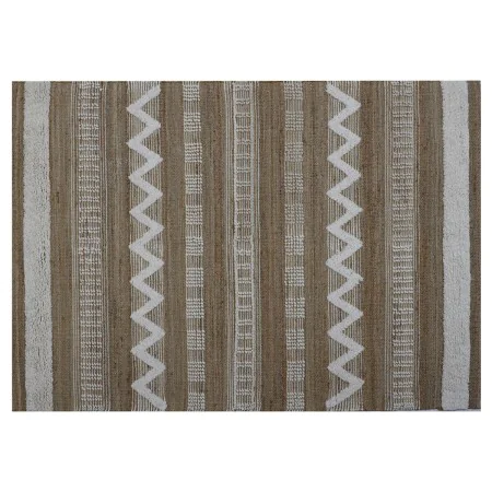 Alfombra Home ESPRIT Blanco Marrón Boho 140 x 200 x 1 cm de Home ESPRIT, Alfombras - Ref: S3058811, Precio: 129,08 €, Descuen...