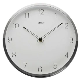 Horloge Murale Aluminium (4,3 x 30 x 30 cm) de Versa, Pendules murales - Réf : S3400372, Prix : 22,70 €, Remise : %