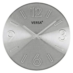 Horloge Murale Versa Argenté Métal Aluminium 4 x 35,5 x 35,5 cm de Versa, Pendules murales - Réf : S3401694, Prix : 16,38 €, ...