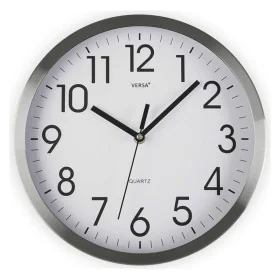 Horloge Murale Aluminium (4,1 x 30,5 x 30,5 cm) de Versa, Pendules murales - Réf : S3402959, Prix : 16,99 €, Remise : %