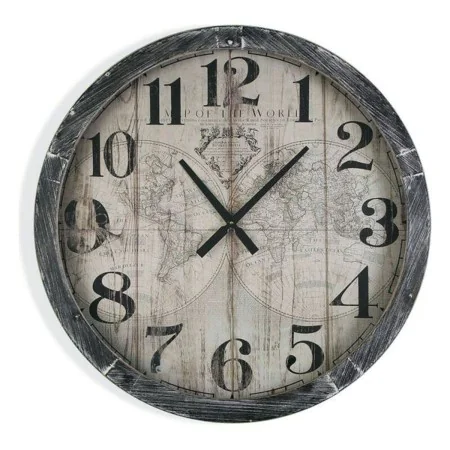 Reloj de Pared Versa Map World Madera MDF (6,5 x 76,5 x 76,5 cm) de Versa, Relojes de pared - Ref: S3403997, Precio: 66,53 €,...