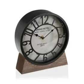 Reloj de Mesa Versa Negro Madera MDF (20 x 20 x 6 cm) (Ø 20 cm) de Versa, Relojes de escritorio - Ref: S3404239, Precio: 19,0...