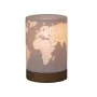 Lampe de bureau Mappemonde Bois Porcelaine de Versa, Lampes de chevet - Réf : S3406613, Prix : 17,35 €, Remise : %