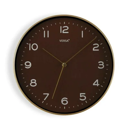 Horloge Murale Versa Doré Marron PU (30,5 x 4,3 x 30,5 cm) de Versa, Pendules murales - Réf : S3408204, Prix : 11,56 €, Remis...