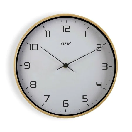 Wall Clock Versa Wood White 30,5 x 4,3 x 30,5 cm Quartz Polyurethane by Versa, Wall Clocks - Ref: S3408205, Price: 15,42 €, D...