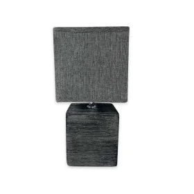 Lámpara de mesa Versa Cubo Black Negro Cerámica Ø 13 x 32 cm de Versa, Lámparas de mesa y mesilla de noche - Ref: S3408919, P...