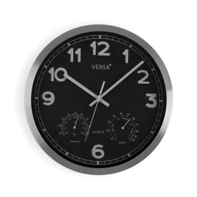 Horloge Murale Versa Noir Aluminium (4 x 30 x 30 cm) de Versa, Pendules murales - Réf : S3410143, Prix : 19,66 €, Remise : %