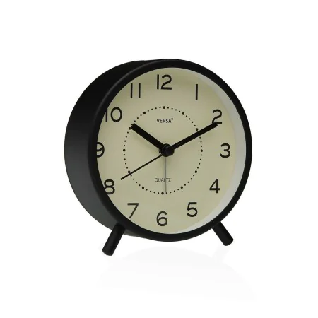 Table clock Versa Zeal Black Plastic 5,4 x 11,8 x 11 cm by Versa, Desk & Shelf Clocks - Ref: S3412948, Price: 9,38 €, Discoun...