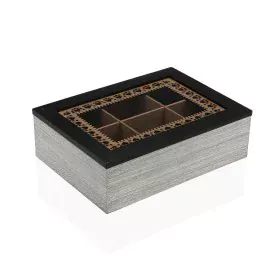 Caja para Infusiones Versa Negro Madera MDF 18 x 7,5 x 24 cm de Versa, Almacenamiento para té y café - Ref: S3413098, Precio:...