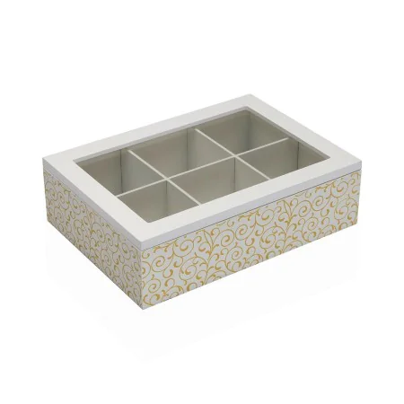 Box for Infusions Versa Serpentine Wood 17 x 7 x 24 cm by Versa, Tea and coffee storage - Ref: S3413143, Price: 9,22 €, Disco...