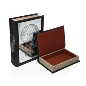 Jogo de Caixas Decorativas Versa Tela Madeira MDF Livro 7 x 21 x 30 cm de Versa, Caixas - Ref: S3413282, Preço: 28,79 €, Desc...