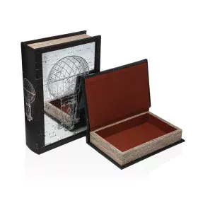 Juego de Cajas Decorativas Versa Lienzo Madera MDF Libro 7 x 21 x 30 cm de Versa, Cajas - Ref: S3413282, Precio: 25,91 €, Des...