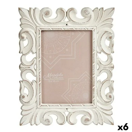 Moldura de Fotos Branco Madeira MDF 21,2 x 13 x 26,5 cm (6 Unidades) de Gift Decor, Molduras de parede e mesa - Ref: S3625335...