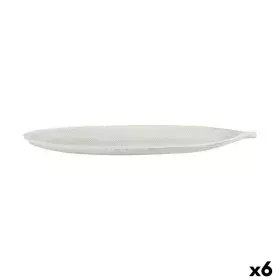 Tray White MDF Wood Leaf of a plant 49 x 2,7 x 17,3 cm Decoration (6 Units) by Gift Decor, Trays - Ref: S3625503, Price: 20,0...