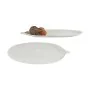 Tabuleiro Branco Madeira MDF Folha de planta 49 x 2,7 x 17,3 cm Decoração (6 Unidades) de Gift Decor, Bandejas - Ref: S362550...