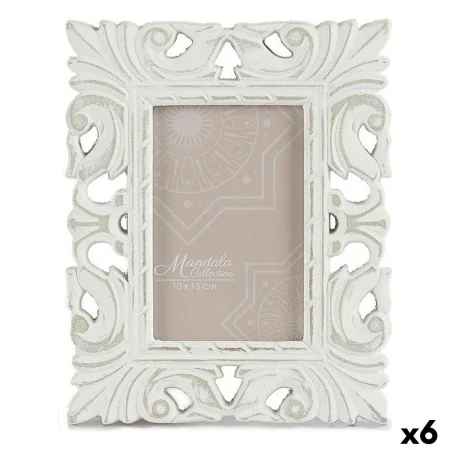 Cornice Portafoto 18,5 x 23 x 1,3 cm Bianco Legno MDF (6 Unità) di Gift Decor, Cornici da parete e da tavolo - Rif: S3625507,...