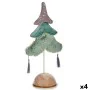 Sapin de Noël Polyester Turquoise Argenté Bois 12 x 43 x 22 cm (4 Unités) de Krist+, Noël - Réf : S3627525, Prix : 41,08 €, R...