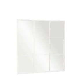 Miroir mural Blanc Métal Verre Fenêtre 90 x 90 x 2 cm de Gift Decor, Miroirs muraux - Réf : S3632883, Prix : 50,46 €, Remise : %