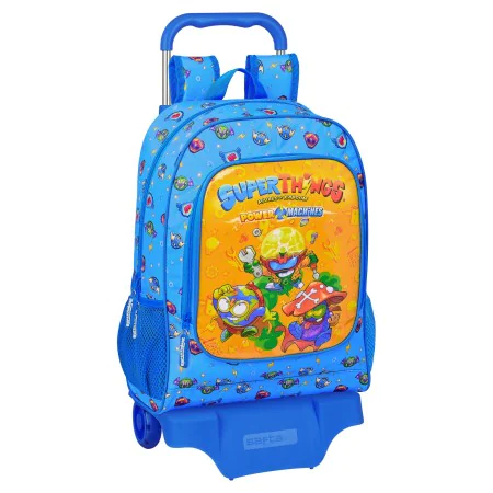 School Rucksack with Wheels SuperThings Serie 7 Blue Multicolour 14 L by SuperThings, Children's Backpacks - Ref: S4304248, P...