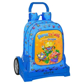 School Rucksack with Wheels SuperThings Serie 7 Blue Multicolour 14 L by SuperThings, Children's Backpacks - Ref: S4304260, P...