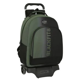 School Rucksack with Wheels BlackFit8 Gradient Black Military green (32 x 42 x 15 cm) by BlackFit8, Children's Backpacks - Re...