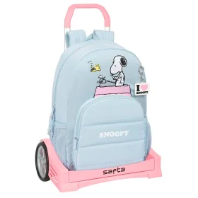 School Rucksack with Wheels Snoopy Imagine Blue 30 x 46 x 14 cm by Snoopy, Children's Backpacks - Ref: S4307933, Price: 31,85...