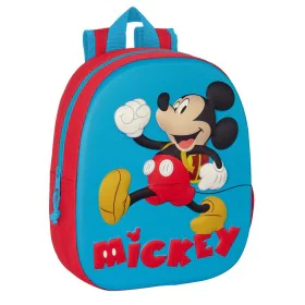 Mochila Escolar Mickey Mouse Clubhouse 3D 27 x 33 x 10 cm Rojo Azul de Mickey Mouse Clubhouse, Mochilas infantiles - Ref: S43...