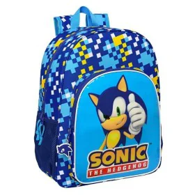 Cartable Sonic Speed 33 x 42 x 14 cm Bleu 14 L de Sonic, Sacs à dos enfant - Réf : S4308528, Prix : 18,86 €, Remise : %