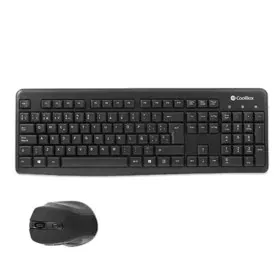 Keyboard and Mouse CoolBox COO-KTR-02W Spanish Qwerty Wireless Black Spanish QWERTY by CoolBox, Keyboard & Mouse Sets - Ref: ...