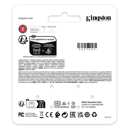 Carte Micro SD Kingston KE-U2X64-1AC 64 GB de Kingston, Cartes mémoire - Réf : S55287886, Prix : 9,81 €, Remise : %