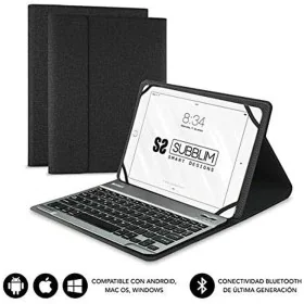 Custodia per Tablet e Tastiera Subblim SUB-KT2-BT0001 10.1" Nero Qwerty in Spagnolo QWERTY Bluetooth di Subblim, Tastiere - R...