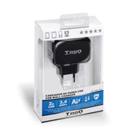 Wall Charger TooQ TQWC-1S02 USB 17W Black 17 W by TooQ, Chargers - Ref: S5602094, Price: 7,08 €, Discount: %