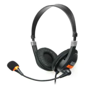 Headphones with Microphone Natec NSL-0294 Black Orange (1 Unit) by Natec, Headphones and accessories - Ref: S5604490, Price: ...