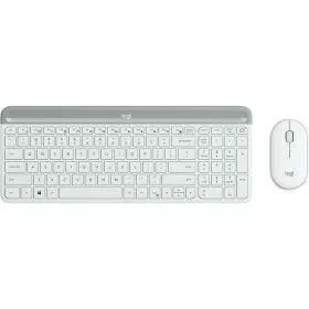 clavier et souris Logitech 920-009199 Blanc Espagnol Espagnol Qwerty de Logitech, Ensembles Clavier et Souris - Réf : S561261...