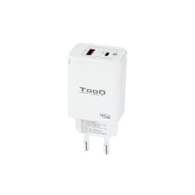 Wandladegerät TooQ Cargador de Pared GaN USB-C/PD + USB-A/QC 45W, Blanco Weiß 45 W von TooQ, Ladegeräte - Ref: S5616826, Prei...