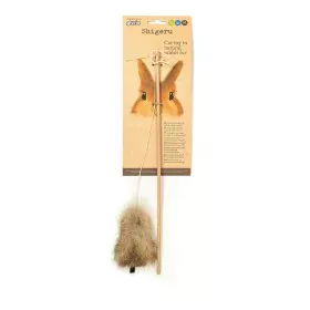 Cat wand Gloria Shigeru Wood Mouse by Gloria, Feather toys - Ref: S6102231, Price: 8,92 €, Discount: %