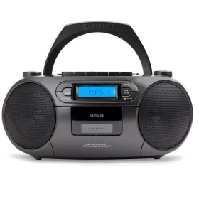 Rádio CD Aiwa Preto Bluetooth 5.0 Ecrã LCD Azul de Aiwa, Leitores de CD - Ref: S6503800, Preço: 86,30 €, Desconto: %