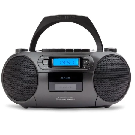 Radio CD Aiwa Negro Bluetooth 5.0 Pantalla LCD Azul de Aiwa, Lectores de CD - Ref: S6503800, Precio: 86,30 €, Descuento: %