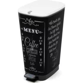 Waste bin with pedal KIS CHIC Coffee Motif Black 50 L by KIS, Waste and recycling - Ref: S71007330, Price: 55,44 €, Discount: %