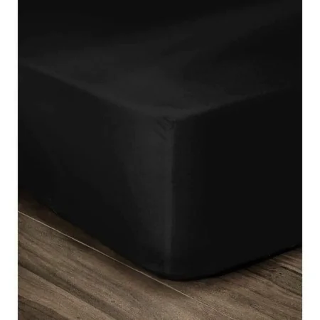 Fitted sheet Lovely Home Black 140 x 190 cm by Lovely Home, Sheets and pillowcases - Ref: S7105379, Price: 27,65 €, Discount: %