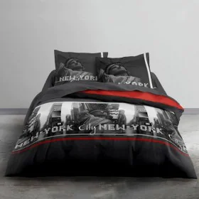 Bedding set TODAY Black Red 140 x 200 cm by TODAY, Sheets and pillowcases - Ref: S7109698, Price: 33,77 €, Discount: %